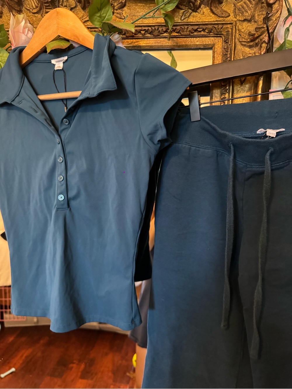 Garage Teal Polo Top with Snatch Booty StretchTerry™ Pants - Picture 5 of 7